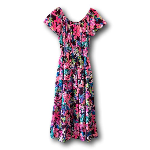 Lilly Pulitzer Dresses & Skirts - Lilly Pulitzer Ellabell Bohemian Garden Floral Tiered Maxi Dress Pockets Large